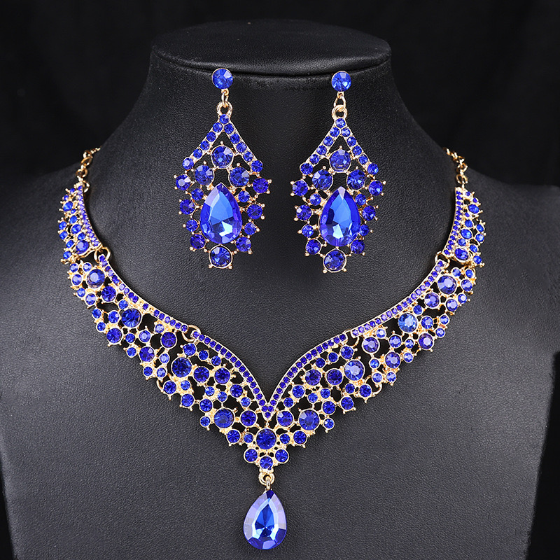 Bamboo Chain Electroplating Necklace with Earring