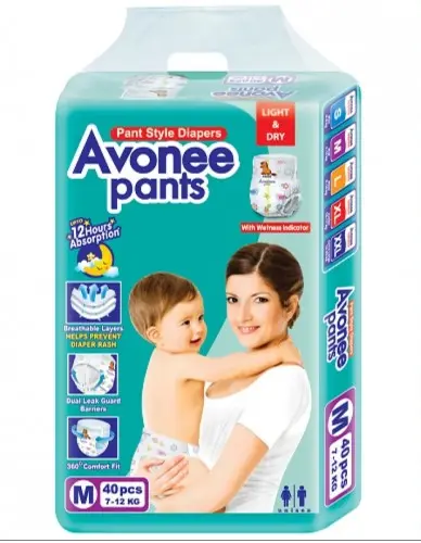 Avonee Pant Style Diaper-M 40pcs (7-12kg)