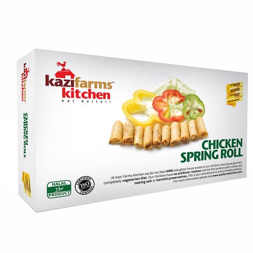 Kazi Farms Kitchen Chicken Spring Roll-250 gm -25pcs